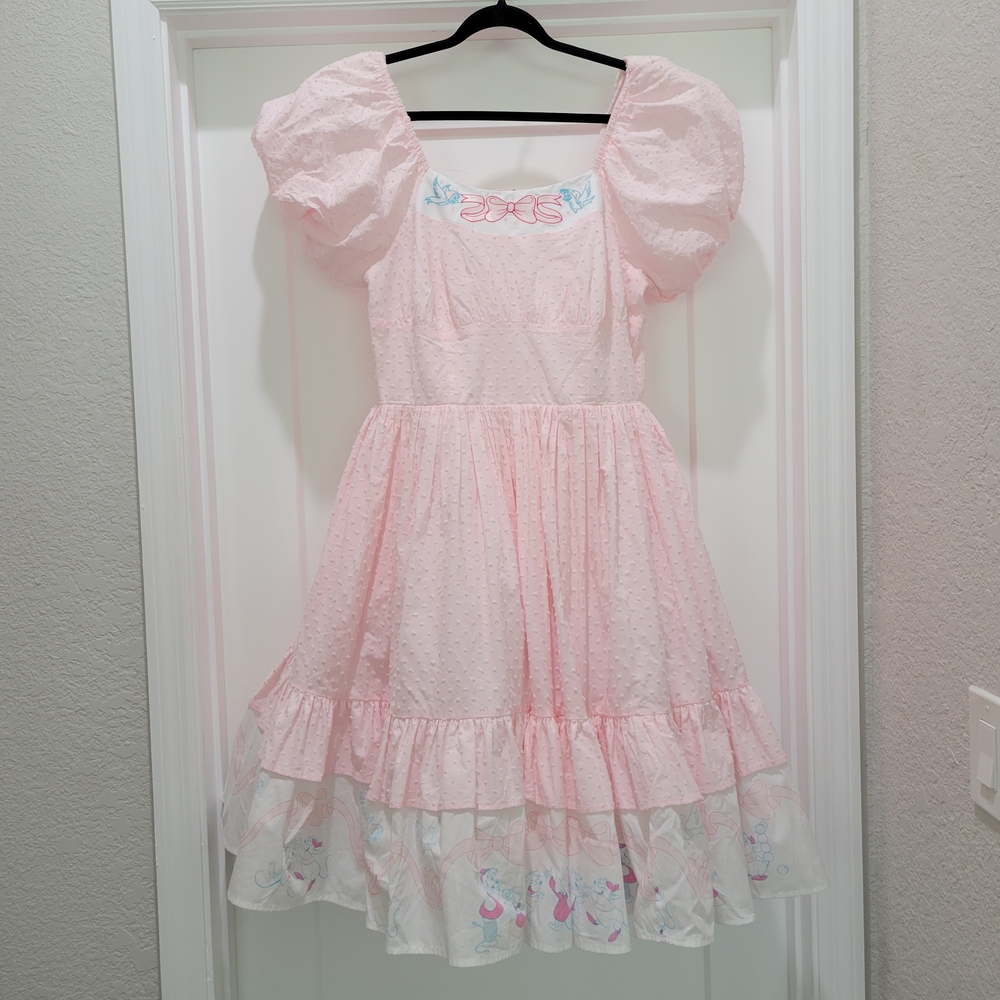 Disney Cinderella Pink Dress with Embroidery